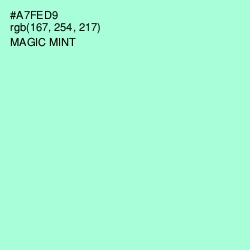 #A7FED9 - Magic Mint Color Image